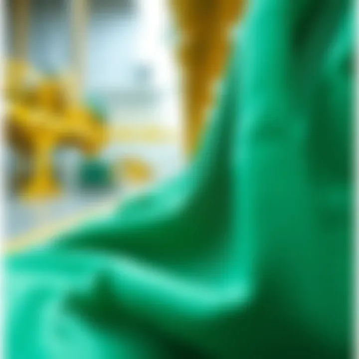 Illustration showcasing sustainable practices with fabric adhesives