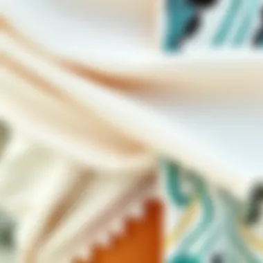 Close-up of luxurious fabric textures showcasing sustainable swimwear choices