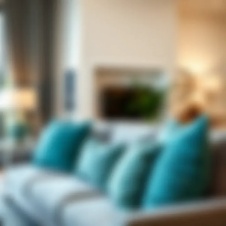 Teal Throw Pillows in Modern Design Elegant teal throw pillow covers enhancing a modern living room