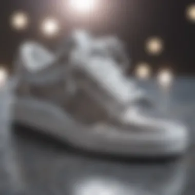 Eco-friendly materials used in the production of silver glitter sneakers