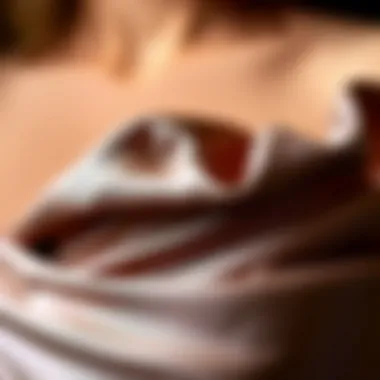 Close-up of luxurious fabric used in cocktail dresses