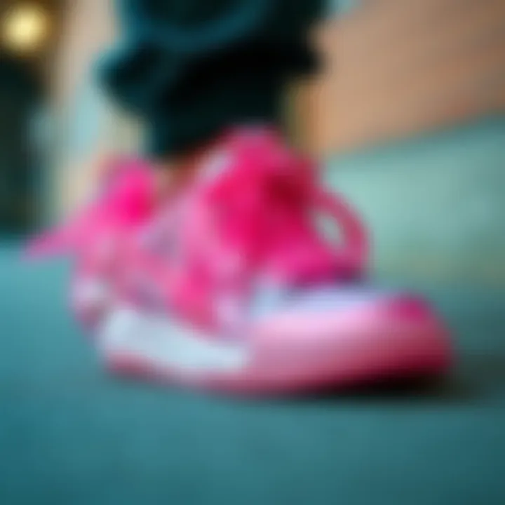 Elevated Style: Organza on Sneakers Stylish sneakers adorned with organza shoelaces