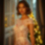 Elegant fitted dress with intricate lace detailing