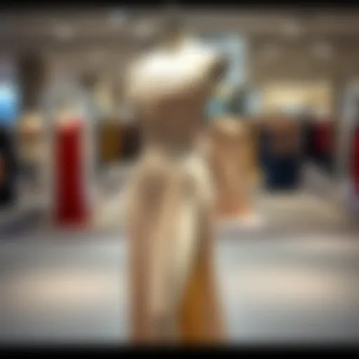 Stunning one shoulder split thigh sequin dress on a mannequin