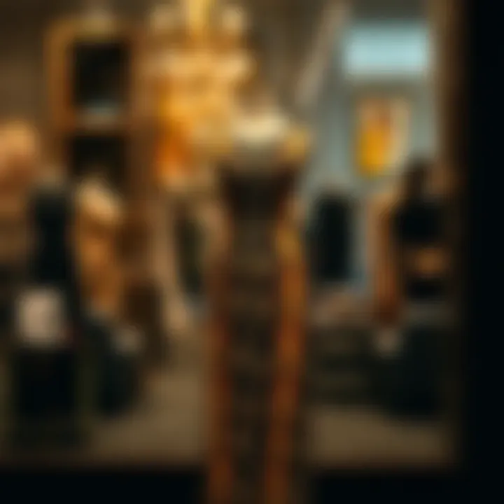 Elegant display of a snake print dress in a fashionable setting