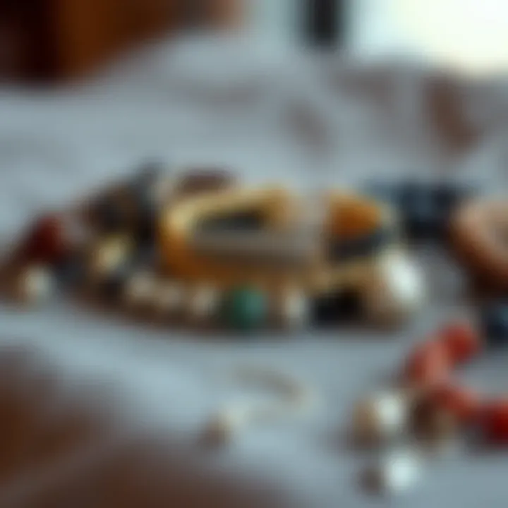 A collection of Aries ankle bracelets showcasing various materials