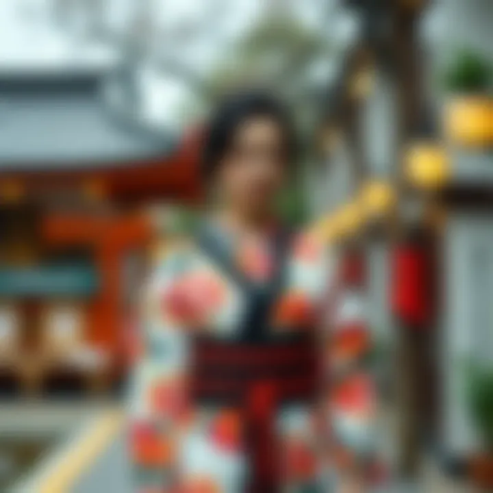 Modern reinterpretation of a traditional kimono