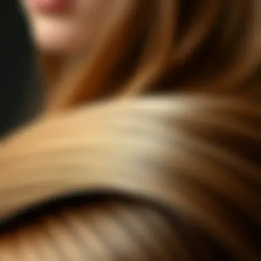 Close-up of ash brown hair extensions showcasing their texture and shine