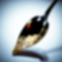 Elegant bar stirring spoon showcasing intricate design