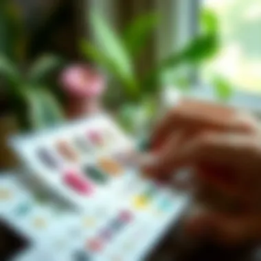 Eco-friendly glitter nail stickers displayed in an environmentally conscious setting.