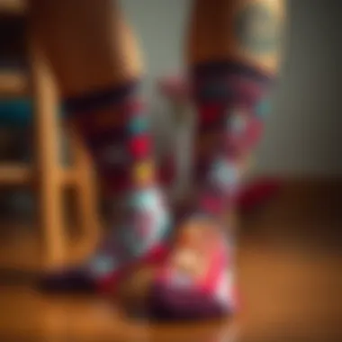 Custom socks styled in a fashionable and creative way