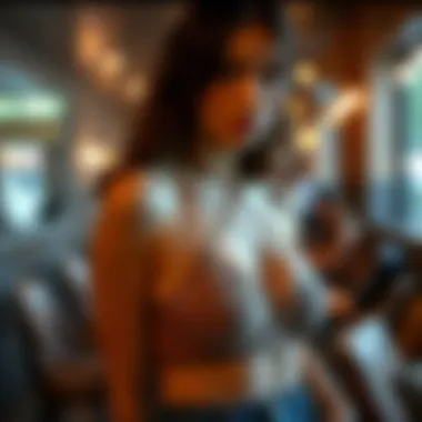 Fashionable model wearing a stylish push up halter bralette in a chic environment