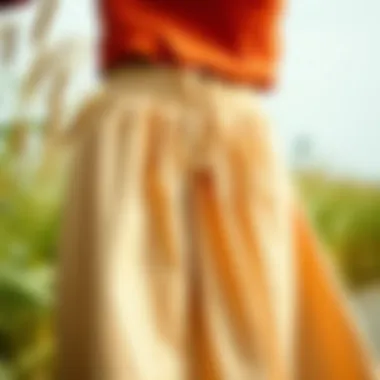 Eco-friendly materials used in the creation of drawstring waist skirts