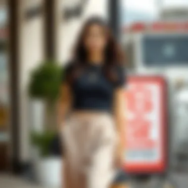 Stylish outfit featuring a drawstring waist skirt with accessories