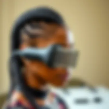 Detailed view of an electric hair braider showcasing its features