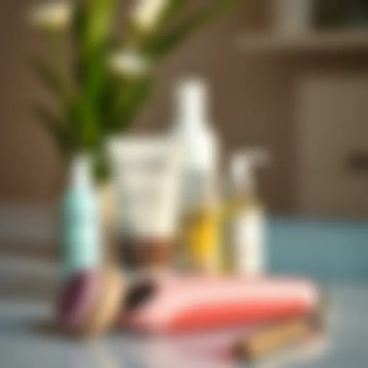 Complementary skincare for optimal results Skincare products beside a bikini shaver