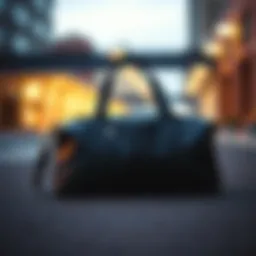 Sleek minimalist gym bag design showcasing practicality and style