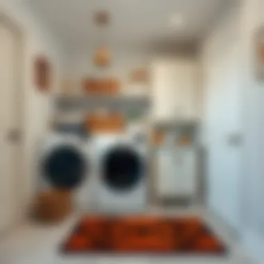 Elegant laundry room door mat enhancing aesthetics