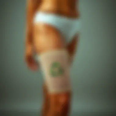 Eco-friendly body tape options with sustainability branding.