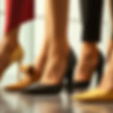 Historical collage showcasing the evolution of heel styles