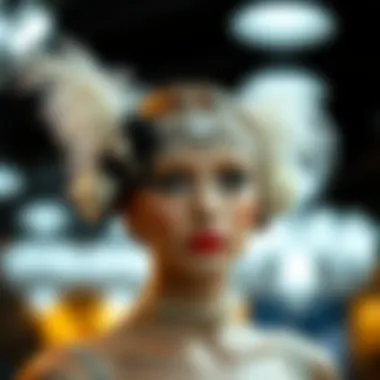 Flapper-style headbands adorned with feathers and gems