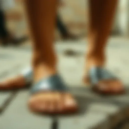 A historical representation of sandals showcasing their evolution over time