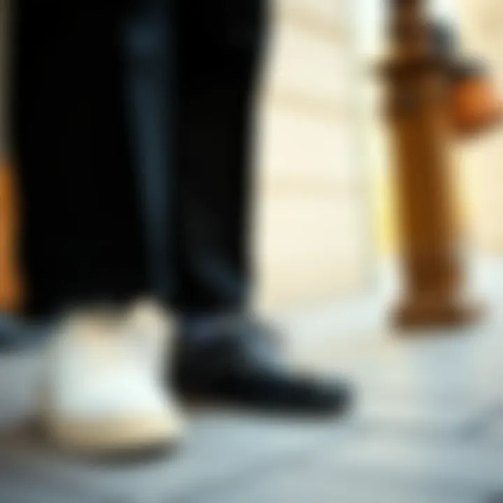 Fashion-forward individuals showcasing stylish shoes