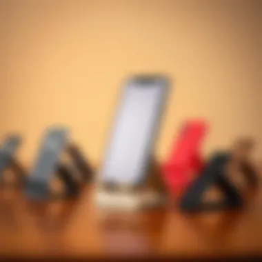 Diverse Styles of Folding Cell Phone Stands Various styles of folding phone stands showcased