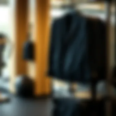 Stylish garment bag in a gym setting