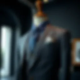 A tailored gray vested suit on a mannequin showcasing its elegance.