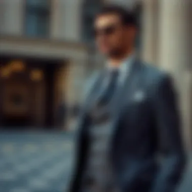 An expertly tailored gray vested suit highlighting the importance of fit.