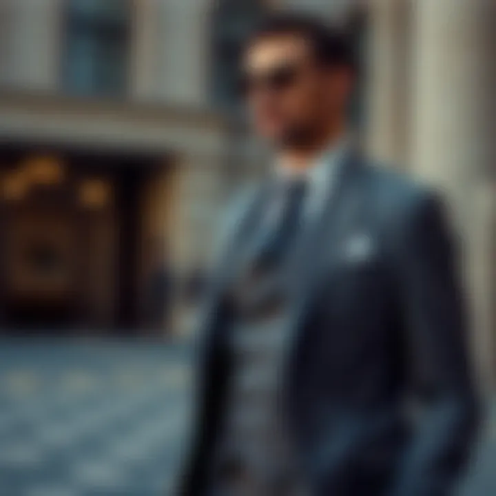 An expertly tailored gray vested suit highlighting the importance of fit.