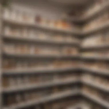 Organized pantry with clear labels