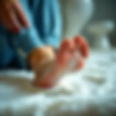 Comfortable foot cleaning routine