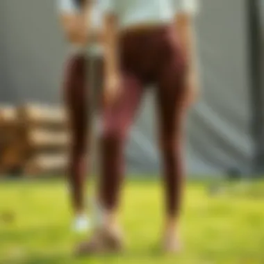 A selection of eco-friendly high waist drawstring leggings