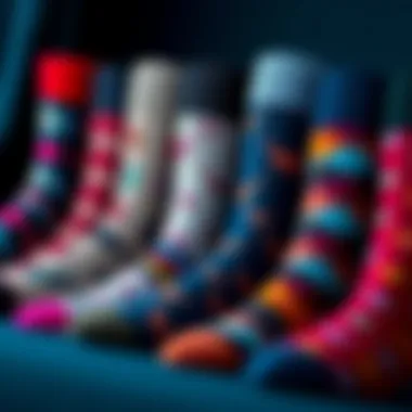 Fashionable Stitch Sock Styles Modern styles of stitch socks displayed in a fashionable arrangement