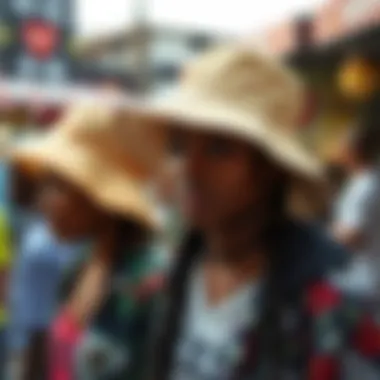 A cultural celebration featuring individuals wearing bucket hats, highlighting their significance