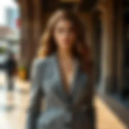 Elegant Missguided blazer showcasing tailored fit