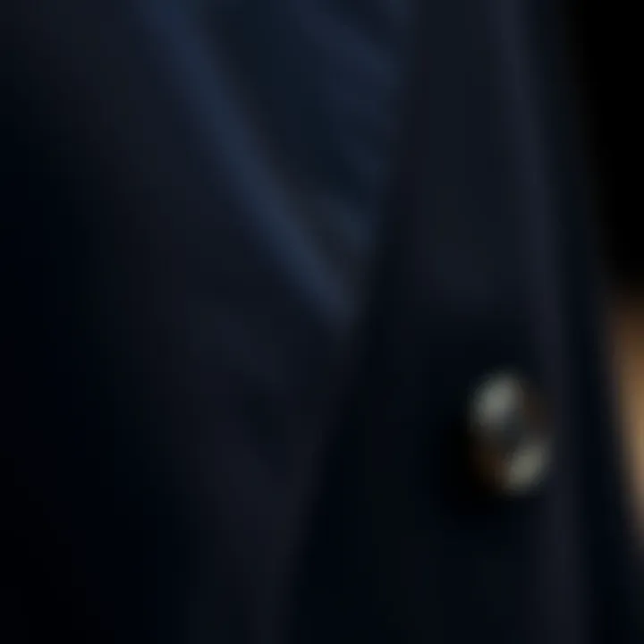 Close-up of the fabric texture of the Missguided blazer