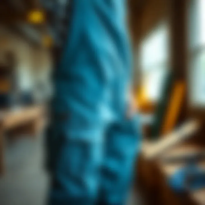 Functional Overalls in Action Functional use of cargo pockets in a work setting