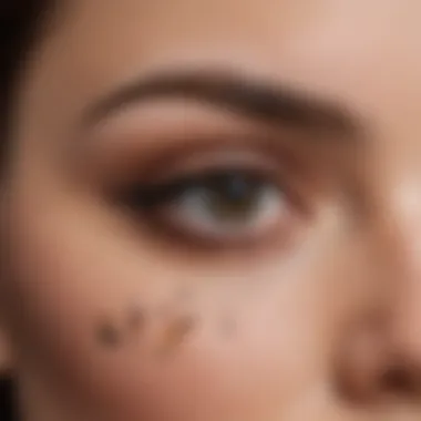 A close-up of various eyebrow plucking stencils arranged artistically.