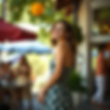 A chic midi dress styled for a casual summer gathering