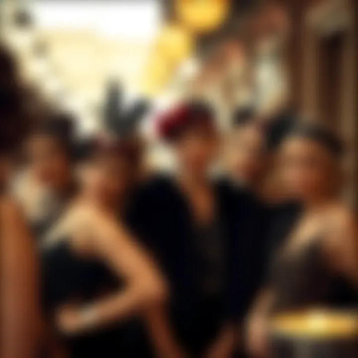 Flappers and Their Headband Styles A group of flappers in the 1920s showcasing various styles of headbands