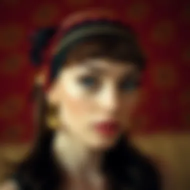 Modern Flapper Headband Interpretation Artistic representation of a modern interpretation of flapper headbands in contemporary fashion