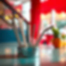 Stainless steel drinking straws in a vibrant setting