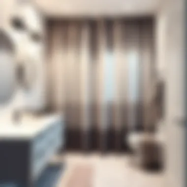 Trendy bathroom decor featuring a grey ombre theme