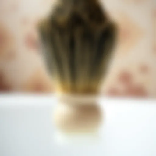 Close-up view of a stiff bristle bath brush showcasing its unique bristle texture