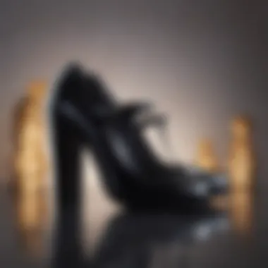 Classic Black Mary Jane Pumps Classic black Mary Jane pumps with chunky heels on a stylish background