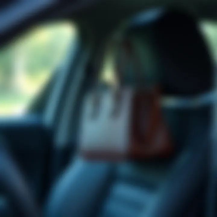 Innovative designs of handbag holders for cars