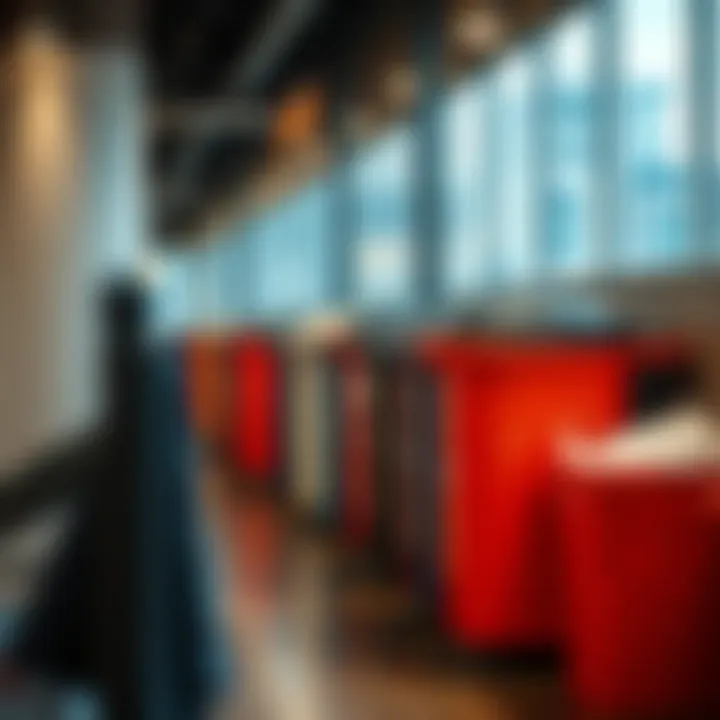 Commercial Use of Waterproof Trash Bins Eco-friendly waterproof trash bag bins in a commercial environment